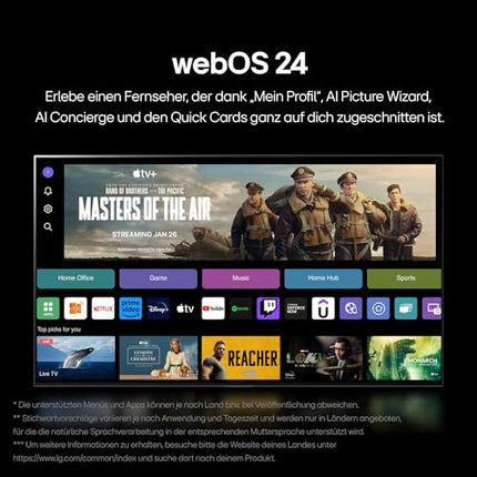 LG 65NANO81T6A televiisor 65" (165 cm) NanoCell televiisor (α5 Gen7 4K tehisintellektiga protsessor, webOS 24, HDR10, kuni 60 Hz) [Mudeliaasta 2024]