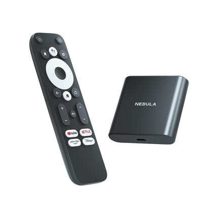 Nebula 4K voogedastusadapter HDR-iga, voogedastusadapter, Android TV toega, üle 7000 rakenduse, ühildub Google Assistantiga, Dolby Digital Plus, pistikühendusega nutiteler 2 GB muutmälu ja 8 GB ROM-salvestusruumiga