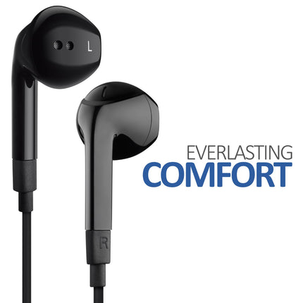 LUDOS FEROX Headphones In-Ear Headphones with Cable and Microphone, 5 Year Warranty, In-Ear Earphones, 3.5 mm Jack Earbuds, Rich Bass Earphones, Headphones for iPhone, iPad, Huawei, Samsung