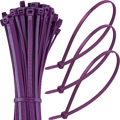 Värvilised kaablisidemed - 100 tk lillasid kaablisidemeid turvaliseks kaablihalduseks - vastupidavad kaablisidemed kuni 54,4 kg tõmbetugevusega - 300 x 4,8 mm kaablisidemed automaatse lukustusega - ainult