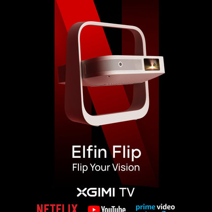 XGIMI Elfin Flip, 1080P kaasaskantav projektor, DLP projektor, litsentseeritud Netflix, integreeritud reguleeritav alus, 400 ISO luumenit, ekraani reguleerimine, 2 x 3W integreeritud kõlarit