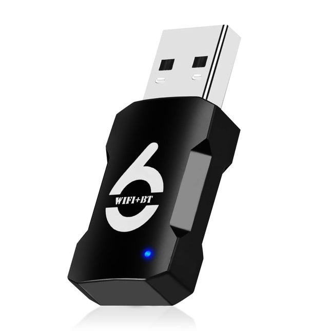 USB WLAN Stick for PC Bluetooth 5.3 Adapter AC 900Mbit/s WLAN Adapter WiFi 6 DualBand 5GHz/2.4GHz Bluetooth Dongle Bluetooth Stick Internet Stick Bluetooth Transmitter MU-MIMO Compatible with Win10/11