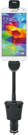Schwaiger LHSA300M 513 Car Mount (Gooseneck, Micro-USB Connector, 12 Volt) Black