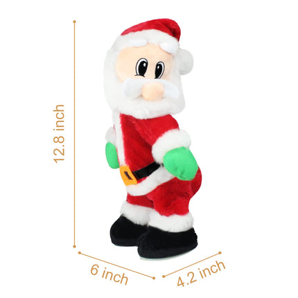 SdeNow Twerking Santa Claus, Hip Shaking Dancing Santa Claus with Music Singing and Animated Christmas Santa Claus for Kids-English Song