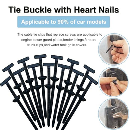 100 tk nailonist universaalsed kaablisideme pandlad, kaablisideme klambrid, kere, multifunktsionaalsed autoklambrid igapäevaseks automaatseks kinnitamiseks