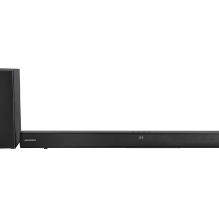 GRUNDIG 2.1 Dolby Digital Soundbar DSB 995, õhuke disain, 2.1 Dolby Digital, 220 W väljundvõimsus, traadita ühendus, Bluetooth 5.3, HDMI (CEC ARC), USB, optiline ja Aux sisend, must