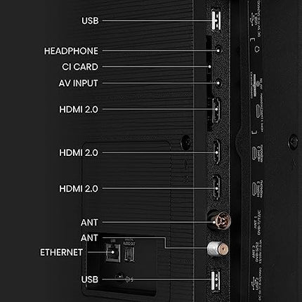 Hisense 75E7KQ QLED nutiteler 189 cm (75 tolli), 4K, HDR10, HDR10+ dekodeerimine, HLG, Dolby Vision, DTS Virtual, 60Hz paneel, Bluetooth, sisseehitatud Alexa, VIDAA Voice, antratsiithall