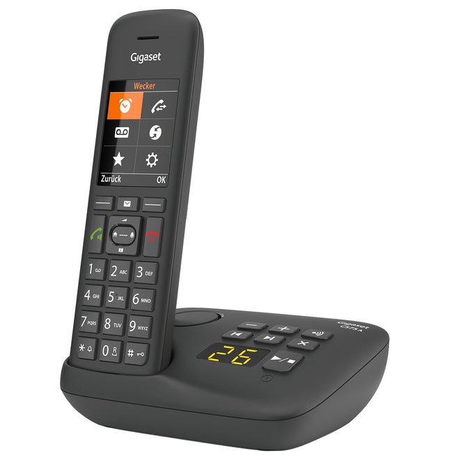 Gigaset C575A - Juhtmeta DECT-telefon automaatvastajaga - suur värviline ekraan moodsa kasutajaliidesega - aadressiraamat - kaitse soovimatute kõnede eest, must [saksakeelne versioon]