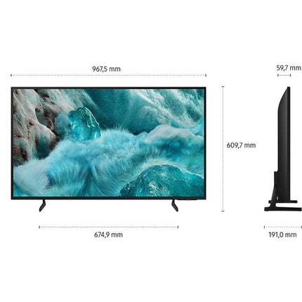 Samsung QLED Q7F2 4K 43-tolline (108 cm) UHD-teler, Q4 tehisintellektiga protsessor, kvantpunkttehnoloogia tõeliste värvide jaoks, 4K ülesskaleerimine, Knox Security, mängukeskus, tasuta sisu, Samsung Vision tehisintellektiga nutiteler (2025)