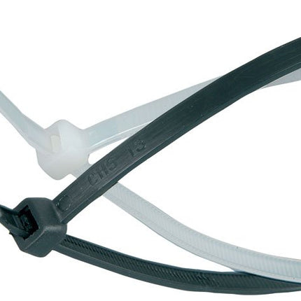 Mercury cable ties, 4.8 x 380 mm, 100 pieces, black