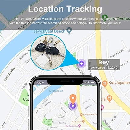 Võtmeleidjad nutikas Bluetooth-jälgija, esemete leidja GPS-jälgimisseadme rakenduse juhtimine, mis ühildub iOS-i ja Androidiga võtmete, lemmikloomade, telefoni, rahakoti ja käekoti jaoks