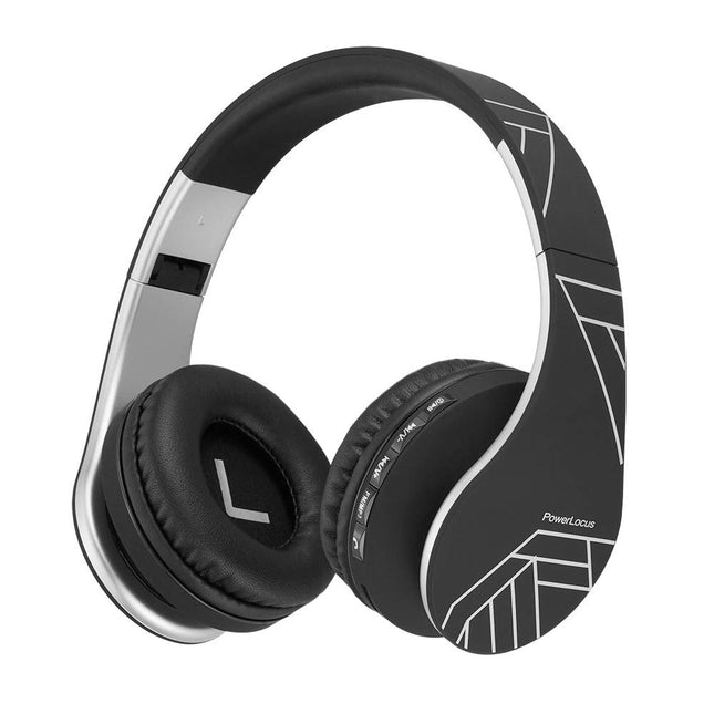 PowerLocus juhtmevabad kõrvaklapid, Bluetooth-kõrvaklapid mikrofoniga, kokkupandavad, pehmed kõrvapadjad, Hi-Fi stereobass, peakomplekt juhtmevaba ja juhtmega režiimis lastele/täiskasvanutele/telerile/arvutile/kodukontorisse