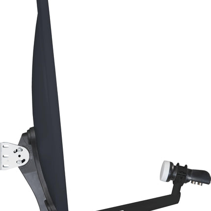TechniSat TECHNITENNE 70 satelliitantenn 4 kasutajale (70 cm digitaalne satelliitsüsteem, komplekt sisaldab antenni mastikinnitusega ja Quattro-Switch LNB-d), antratsiithall