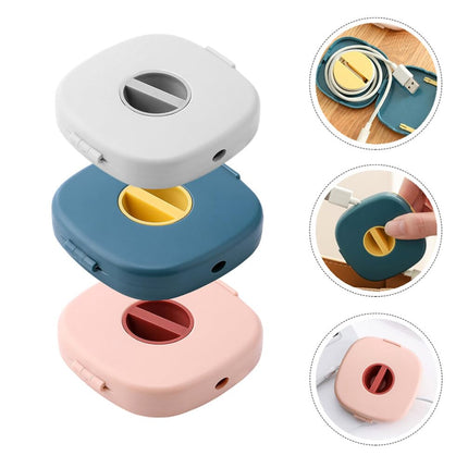 DOITOOL laadimiskaabli korraldaja, 6-osaline kaablikerija kodukontorisse, klassiruumi kaablikerija väike koos mobiiltelefonihoidjaga, 7,2 x 7 x 1,5 cm laadimiskaablikerija USB-kaablirulli kaablikerija