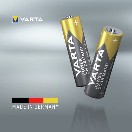 VARTA AA patareid, 100 tk, Power on Demand, leelispatareid, 1,5 V, keskkonnasõbralikus pakendis hoiupakend, ideaalne arvutitarvikute ja nutika kodu seadmete jaoks