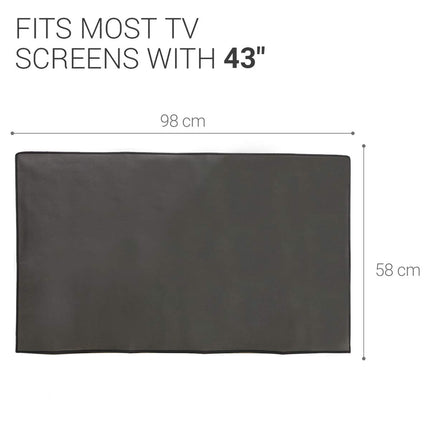 kwmobile 43" TV Cover - Indoor TV Screen Protector Cover - TV Screen Dust Cover - Dark Grey