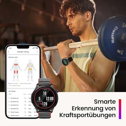 Amazfit GTR 4 46mm Smartwatch with Bluetooth Calling and Music Storage, 1.43" AMOLED Display, 150 Sports Modes, Alexa, 14-Day Battery Life, Precise GPS Tracking for Men and Women