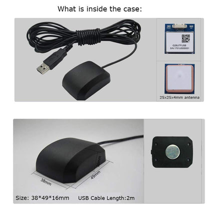DIYmalls VK-162 G-Mouse USB GPS-adapteri vastuvõtja antenn M8 kiibiga välklambiga Raspberry Pi, Windowsi, Linuxi ja Google Earth jaoks