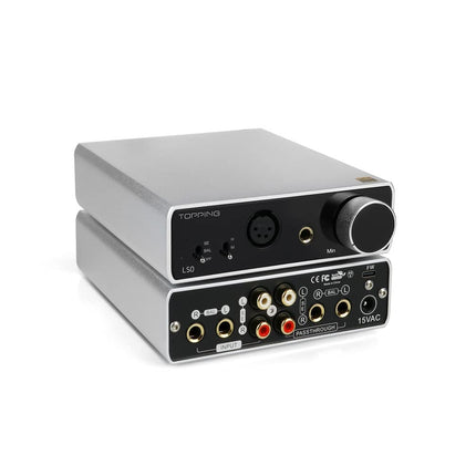 Topping L50 HiFi kõrvaklapivõimendi NFCA SE/BAL sisendiga kodukino võimendi minivõimendi võimenduse lülitiga 2-kanaliline võimendi (hõbedane)