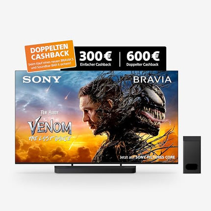 Sony BRAVIA 5 XR Mini-LED 85-inch TV (K85XR55), AI XR Processor, Acoustic Multi-Audio, Dolby Vision/Atmos, IMAX Enhanced, Google TV (2025), Google Cast, Apple AirPlay 2, Game Menu, Smart TV