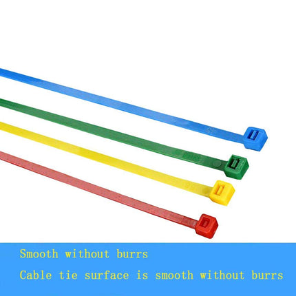 400 Pack Colored Cable Ties, High Quality Color Nylon Cable Ties - Cable Ties 300mm X 3.6mm, Yellow, Blue, Green, Four Colors 100 Pieces Each