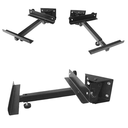 Drall 2 pieces (1 pair) speaker wall bracket - load capacity up to 15 kg - speaker holder for HiFi home cinema boxes - tiltable, swiveling, tilting - wall mounting attachment black model: BH2B