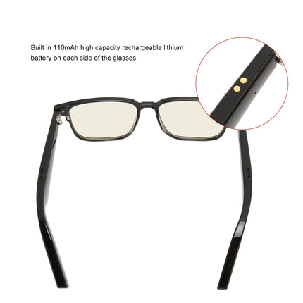 Smart Glasses Headphones, Wireless Bluetooth Headsets with Open Ear and Touch and Voice Control, Waterproof Audio Sunglasses for Meetings, (with polarized lenses and