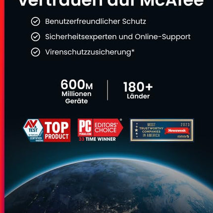 McAfee Total Protection (3 seadet) 2025 | 12 kuud | Turvaline VPN, turvatarkvara viirusetõrje, paroolihalduri ja identiteedi jälgimisega | Digitaalne allalaadimine