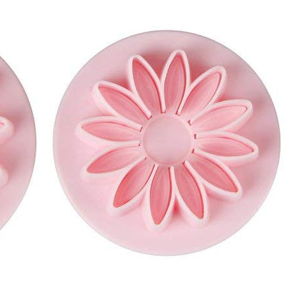 Zenkeri fondantlõikurite komplekt, 3-osaline, lillekujuline, 5,5/6/7 cm, roosa, plast