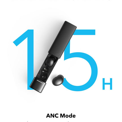 Ankeri Soundcore A30i, juhtmevabad kõrvaklapid, nutikas mürasummutus, ülim mürasummutus, elegantne huulepulga disain, kerge ja mugav, selge heli, 15 tundi ANC-ga, IP54, Bluetooth 5.4