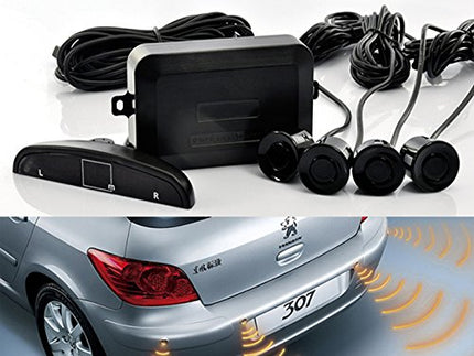 CoCar auto tagurdamisanduriga parkimisabi 4 parkimisanduriga parkimisabisüsteem PDC + LED-ekraanid + akustiline hoiatus - valge