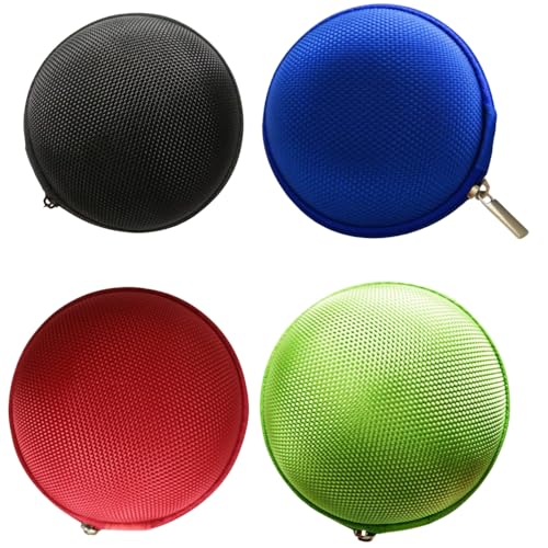 Portable Headphone Case, Headphone Bluetooth Headset, Small Storage Bags, Mini Coin Purse Storage Box, Travel Carrying Case, Headset for Headphones, USB Cable, Charger, 4 Pack