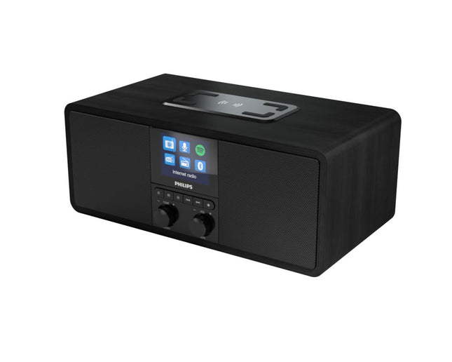 Philips R8805/10 internetiraadio DAB+ ja FM-iga | Spotify Connect ja Bluetoothi ​​voogedastus | Juhtmevaba Qi laadimisalus ja USB-port | Äratuskell ja unetaimer
