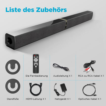 HoYLluDLL 2.0-kanaliga heliriba teleriseadmetele, 32-tolline jagatud 2-ühes teleri heliriba Bluetoothiga, 3 ekvalaiseri režiimi ja 3D ruumilise heliga, teleri kõlariga heliribad HDMI-ARC/optilise/Aux-ühendusega, KY2020D