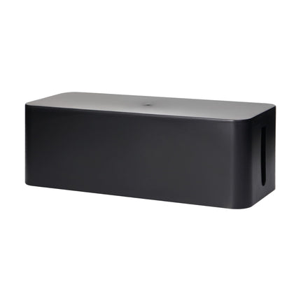 Miratic kaablihalduskarp ventilatsiooniavade ja libisemisvastase põhjaga. Suurus: 407/134 / 154 mm (must)
