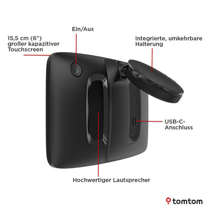 TomTom Car Sat Nav GO Advanced (6-tolline, liiklusummikute vältimine tänu TomTom Trafficule, maailmakaardi uuendused kaasas, uuendused WiFi kaudu, dünaamiline sõiduraja abiline, integreeritud, pööratav kinnitus)