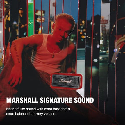 Marshall Emberton III Portable Bluetooth Speaker, Wireless, IP67 Dust and Water Resistant, Over 32 Hours Playtime - Black and Brass