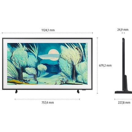 SAMSUNG The Frame LS03F 4K QLED 50-tolline (125 cm) UHD-teler, moodne raamidisain, NQ4 AI Gen2 protsessor, kunstirežiim, kunstipärane pildikvaliteet, One Connect kaabel, Samsung Vision AI nutiteler (2025)