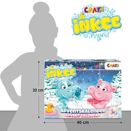 INKEE Bathing Fun Advent Calendar for Children - Christmas Calendar with Bath Bomb, Bath Cosmetics, Creative Toy Calendar for Children