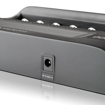 everActive charger for up to 10 Li-ion and NI-MH, Li-HV and Li-FePO4 batteries, professional, fast, and universal, LCD display, capacity test, model: UC800