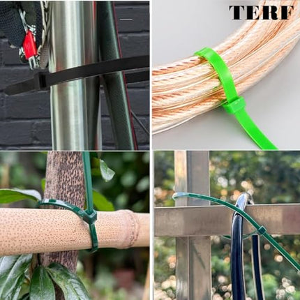 TERF® Cable Ties, 200 mm x 3.6 mm, Premium Nylon, Secure Self-Closing Mechanism, Plastic Ties for Home, Office, Garden, Garage, Workshop, DIY, Multipurpose, Purple, 100 Pack