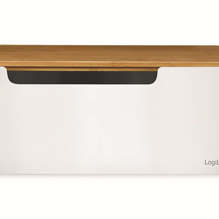 LogiLink KAB0075 - Kaablikarp keskmise suurusega (320x140x130 mm), valge, bambuskaanega