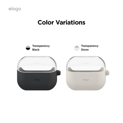 elago Compatible with Samsung Galaxy Buds 3 Case &amp; Galaxy Buds 3 Pro Case, Duo Case with Carabiner, Premium Silicone + TPU Case, Wireless Charging, Earphone Accessories, for Men, for Women (Black)