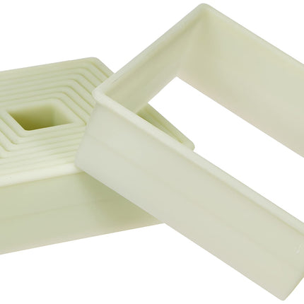 IBILI 784203 pehmed ruudukujulised küpsisevormid (9 tk), roostevabast terasest, läbipaistev/valge, 10 x 10 x 5 cm, 9 tk