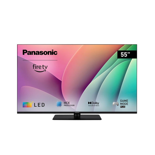 Panasonic TV-55W80AEZ, W80 seeria 55-tolline 4K Ultra HD LED-nutiteler, 2024, Fire TV, Dolby Vision ja Atmos, mängurežiim Plus, Alexa hääljuhtimine, Airplay, must