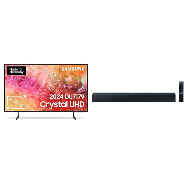 Samsung Crystal UHD 4K DU7179 55-tolline nutiteler, Saksa mudel HW-C410G heliribaga, sh integreeritud subwoofer