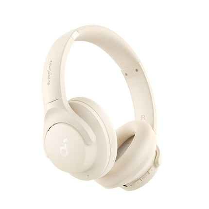Soundcore by Anker Q20i juhtmevabad Bluetooth-kõrvaklapid hübriidse aktiivse mürasummutusega, 40-tunnine mänguaeg ANC-režiimis, kõrglahutusega heli, sügav bass, kohandamine rakenduse kaudu (valge)