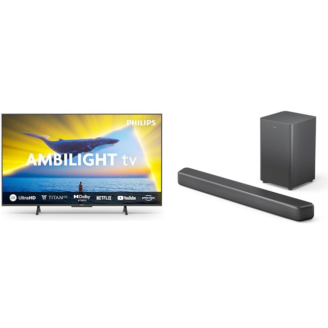 Philips Ambilight 43PUS8109 4K LED nutiteler - 43-tolline koos Philipsi TAB5309 heliribaga