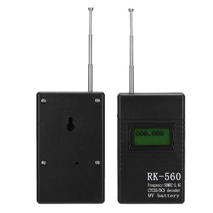ASHATA kaasaskantav sagedusloendur, täpne RK560 50MHz 2.4G sagedusloendur, kaasaskantav pihuarvuti raadiosageduse tester kahesuunalisele raadiole, Baie walkie-talkie dekooder, CTCSS/DCS SMA emane