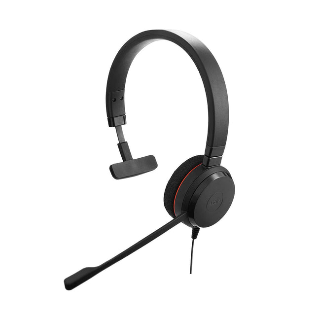 Jabra Evolve 20 SE UC Mono peakomplekt – VoIP-telefoni ühendatud kommunikatsioonikõrvaklapid passiivse mürasummutusega – USB-A-kaabel kõnede juhtimisega – must